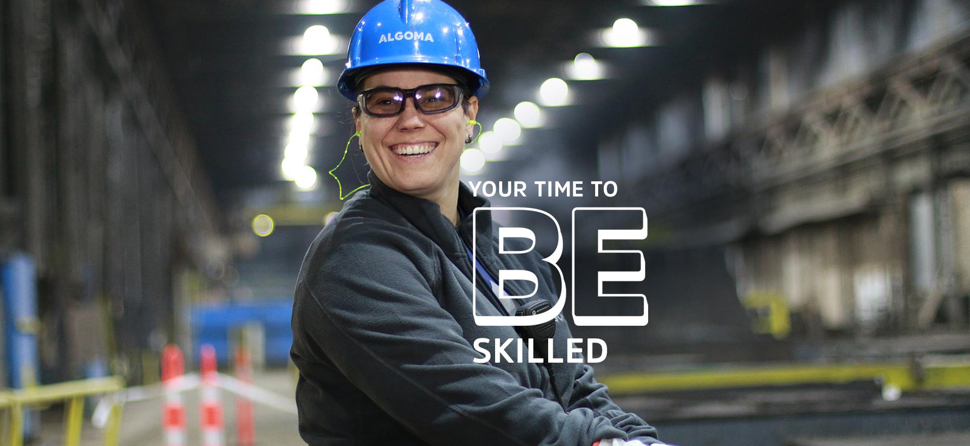 Tamara a skilled trades graduate on-site at Algoma Steel